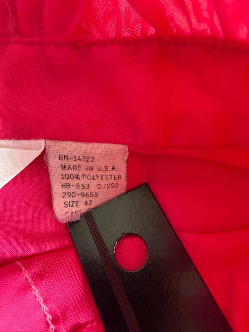 Vintage Alicia Hot Pink Ruffle Mock Neck Blouse 1970s Secretary Pussybow Top 42 - Picture 7 of 12